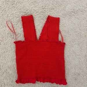 Red bandage crop top